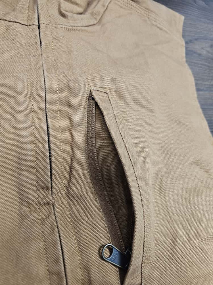 Carharrt Washed Duck Mens Loose Fit Sherpa Lined Gilet/Bodywarmer Workwear - M/Medium L/Large