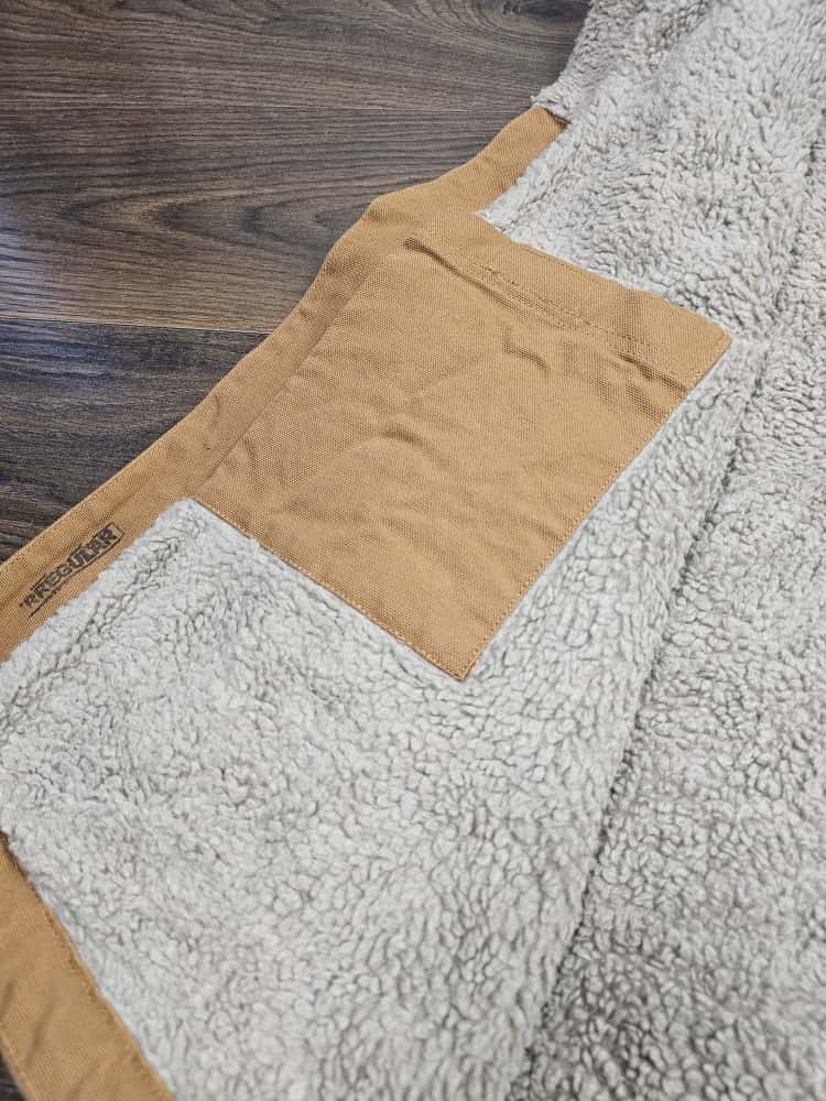 Carharrt Washed Duck Mens Loose Fit Sherpa Lined Gilet/Bodywarmer Workwear - M/Medium L/Large