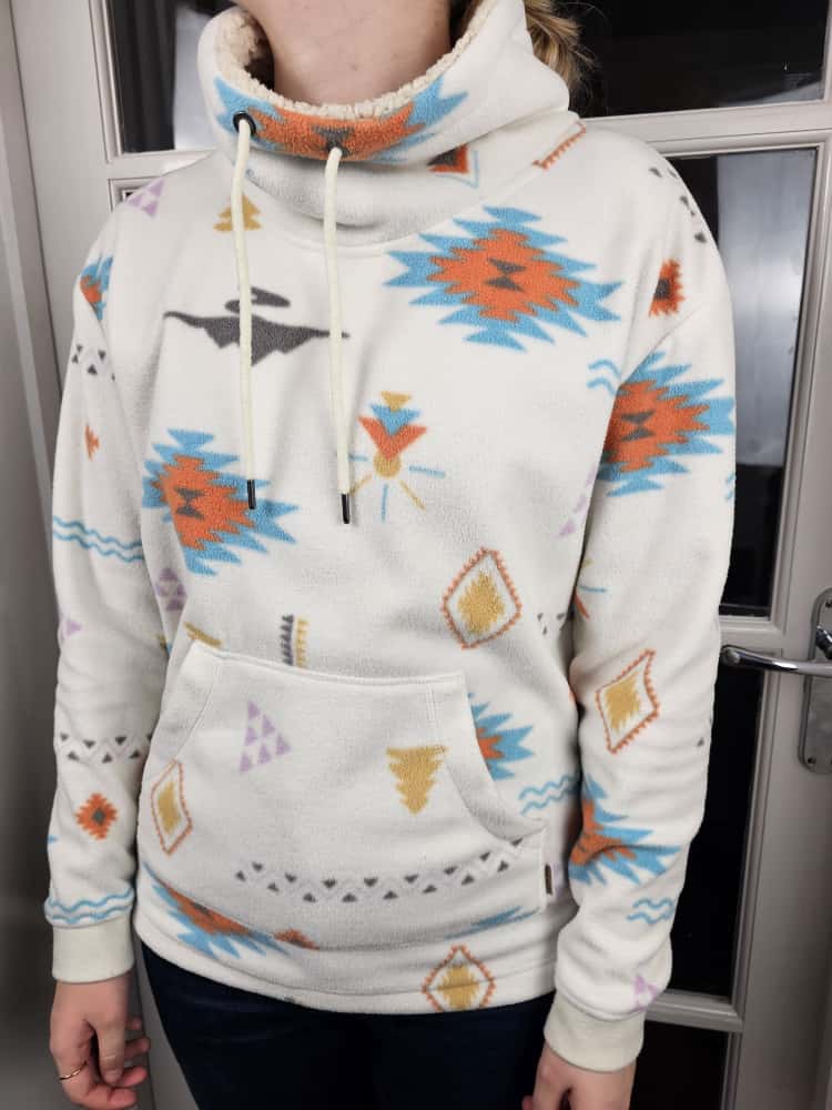 Passenger Womens Funnel Neck Aztec Print Fleece Jumper - S/Small