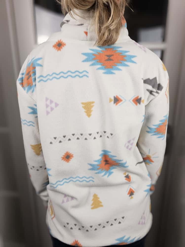 Passenger Womens Funnel Neck Aztec Print Fleece Jumper - S/Small