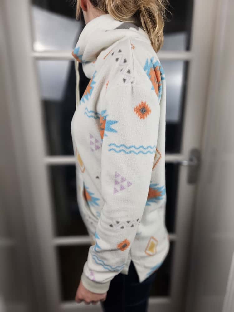 Passenger Womens Funnel Neck Aztec Print Fleece Jumper - S/Small