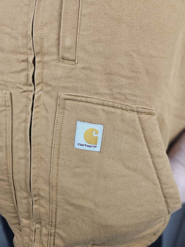 Carharrt Washed Duck Mens Loose Fit Sherpa Lined Gilet/Bodywarmer Workwear - M/Medium L/Large