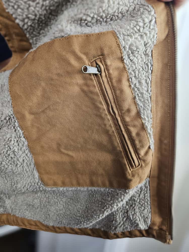 Carharrt Washed Duck Mens Loose Fit Sherpa Lined Gilet/Bodywarmer Workwear - M/Medium L/Large