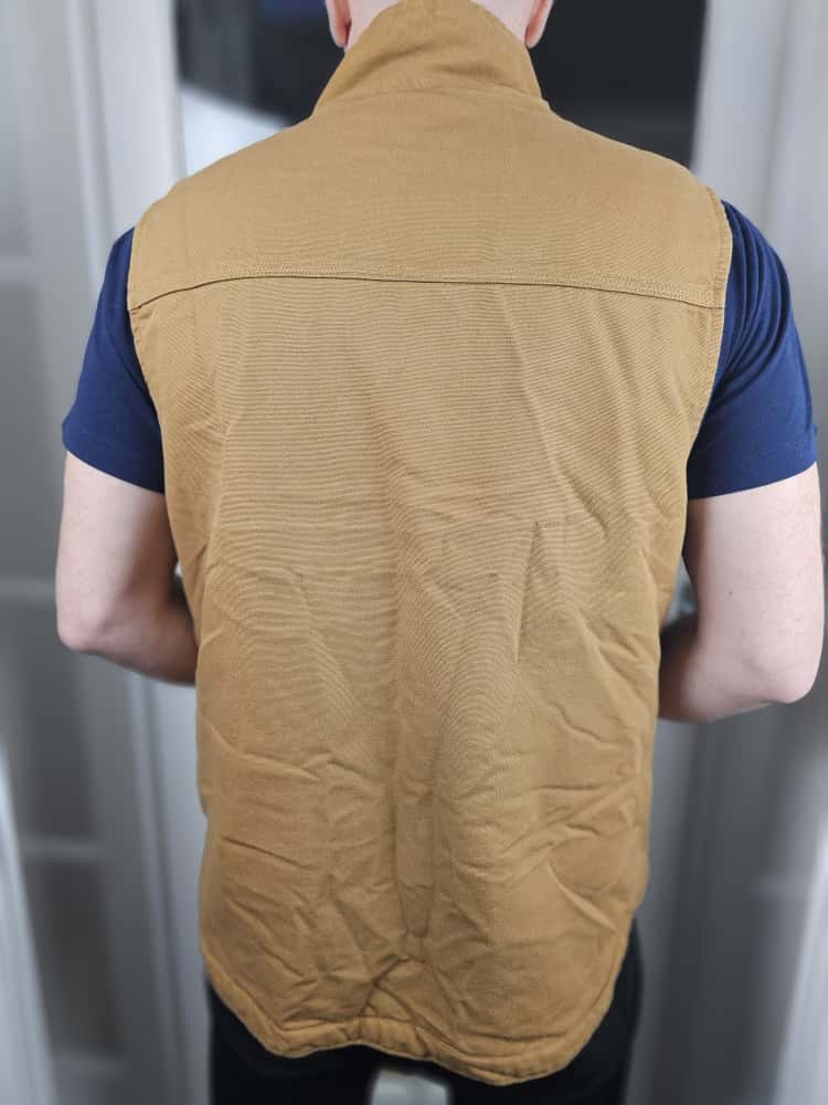 Carharrt Washed Duck Mens Loose Fit Sherpa Lined Gilet/Bodywarmer Workwear - M/Medium L/Large