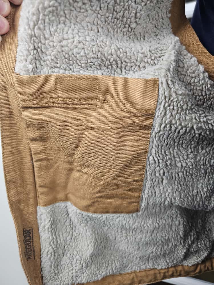 Carharrt Washed Duck Mens Loose Fit Sherpa Lined Gilet/Bodywarmer Workwear - M/Medium L/Large