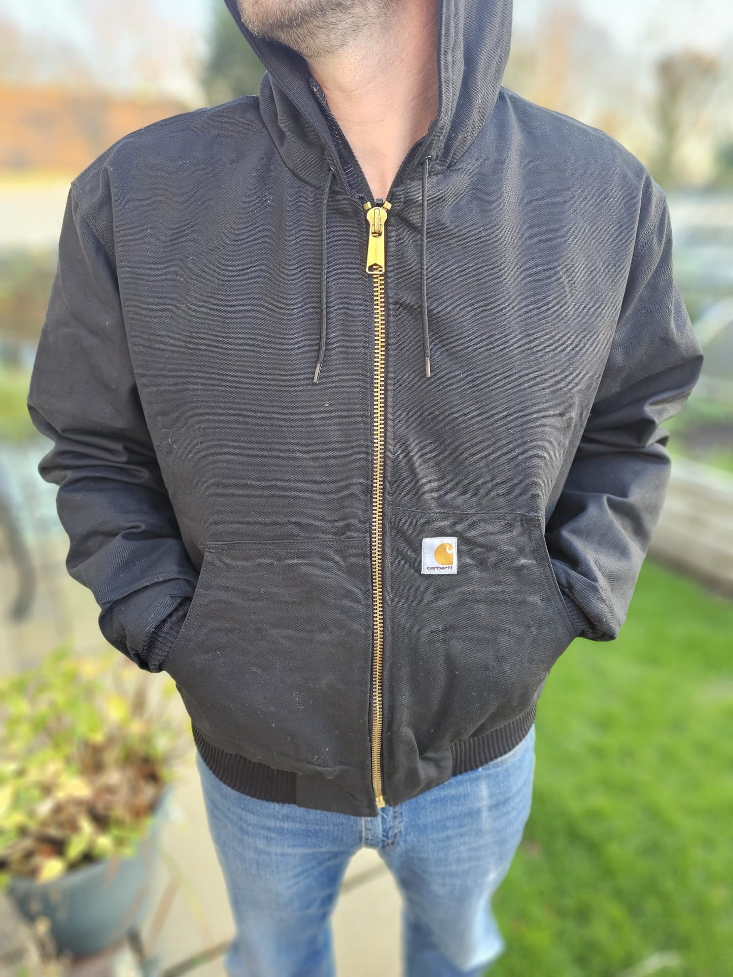 Carharrt Loose Fit Washed Duck Insulated Active Jacket - M/Medium L/Large