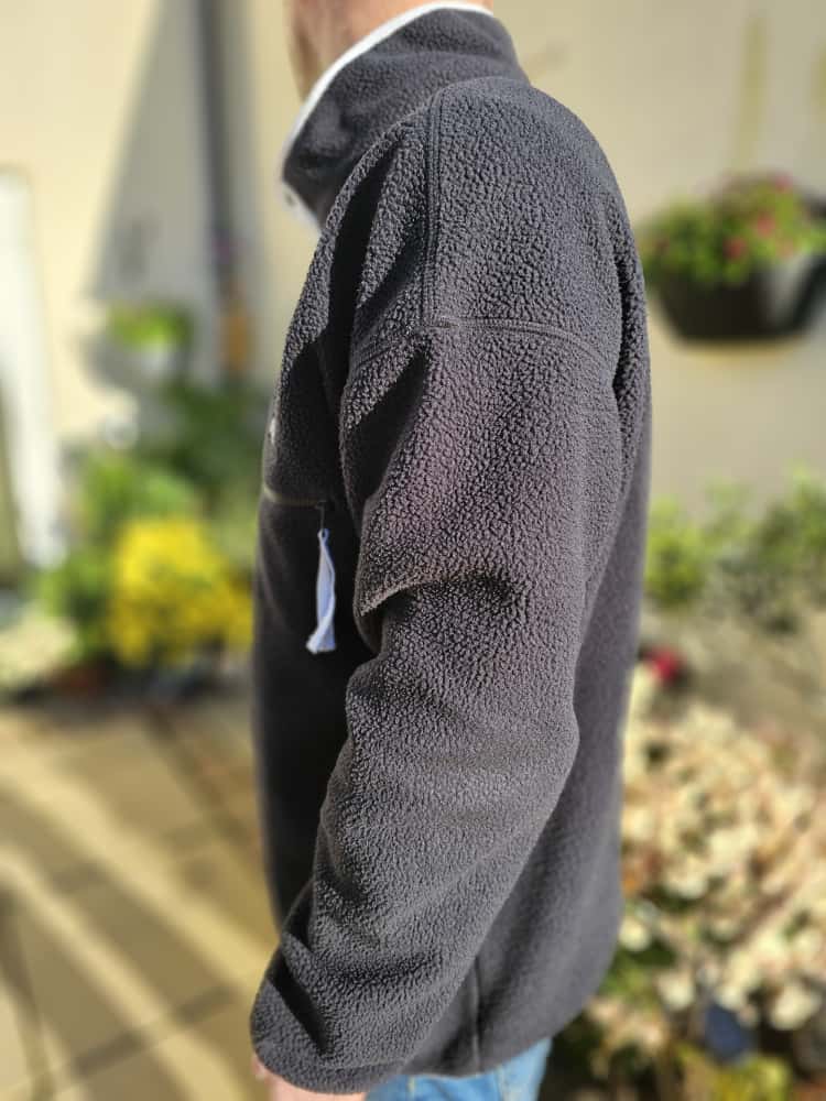 Columbia Mens Pullover Snap Button Fleece Jumper - XL/Extra Large - Black