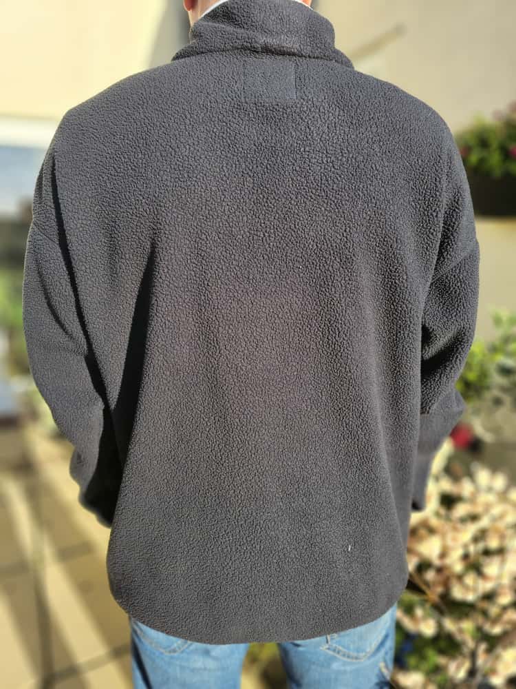 Columbia Mens Pullover Snap Button Fleece Jumper - XL/Extra Large - Black