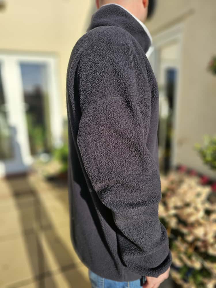 Columbia Mens Pullover Snap Button Fleece Jumper - XL/Extra Large - Black