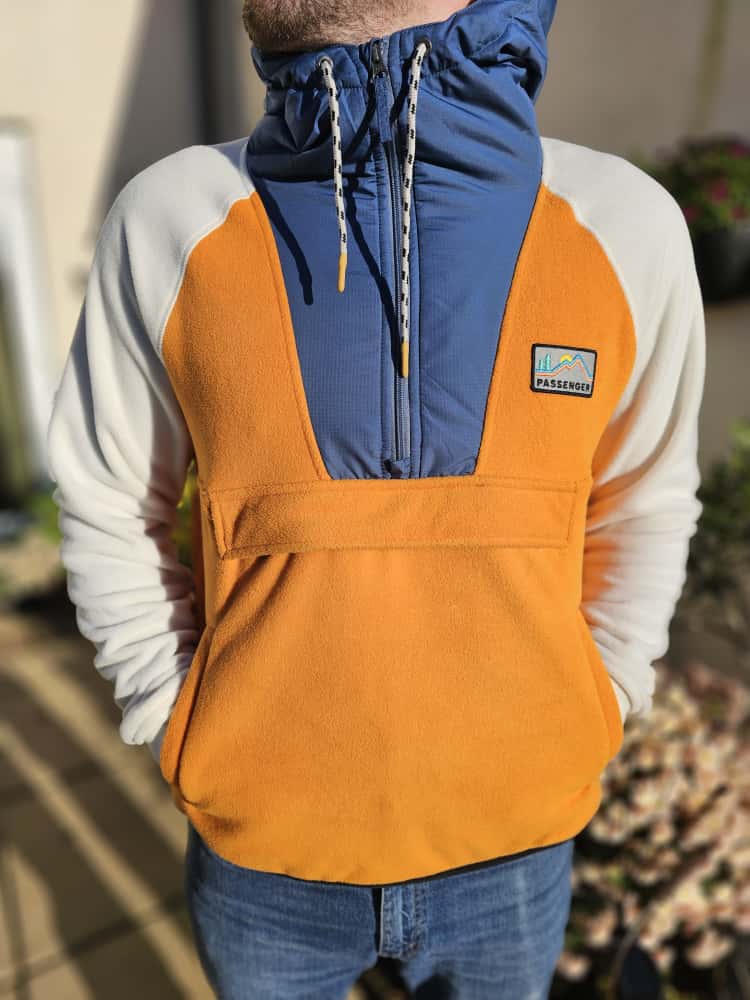 Passenger Mens 1/2 Zip Pullover Hooded Fleece Jumper - XL/Extra Large - Multicolour