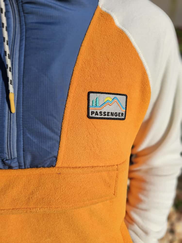 Passenger Mens 1/2 Zip Pullover Hooded Fleece Jumper - XL/Extra Large - Multicolour