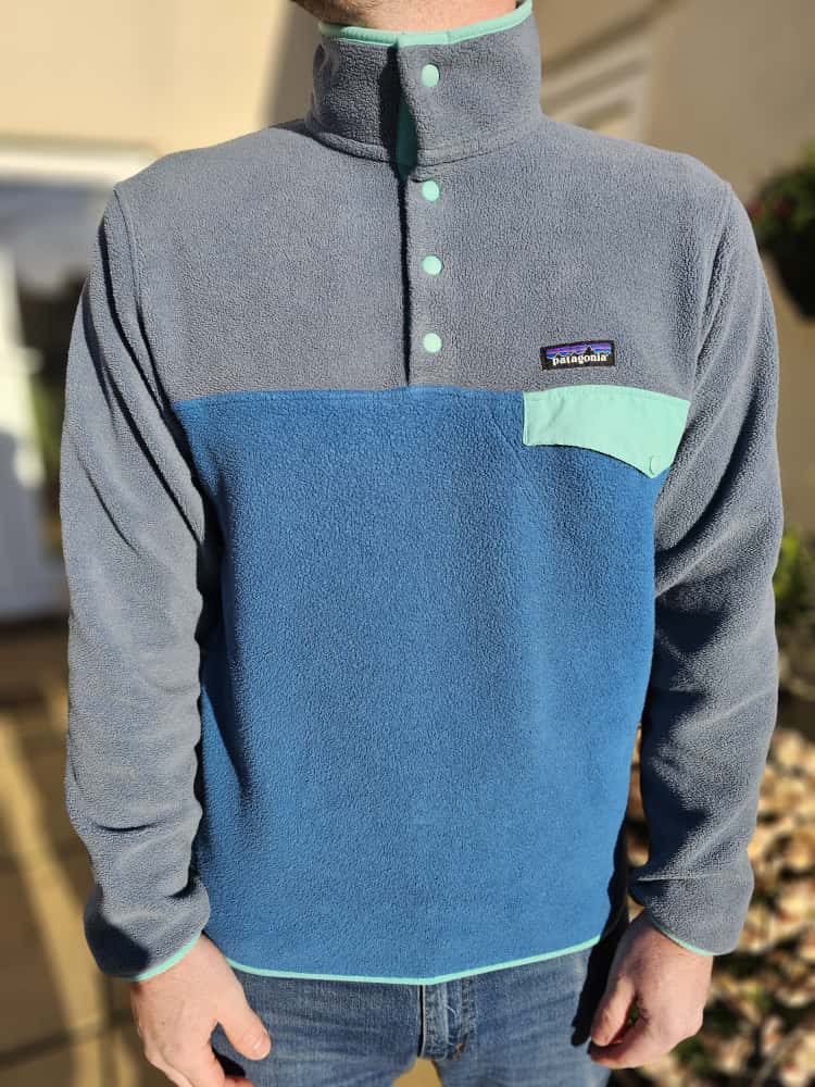 Patagonia Mens Synchilla Pullover Snap Button Fleece Jumper - M/Medium