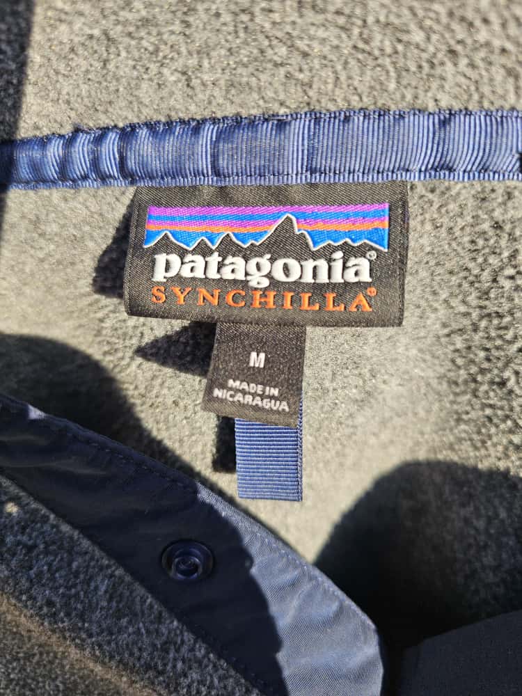 Patagonia Mens Synchilla Pullover Snap Button Fleece Jumper - M/Medium