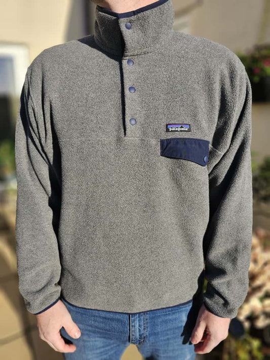 Patagonia Mens Synchilla Pullover Snap Button Fleece Jumper - M/Medium