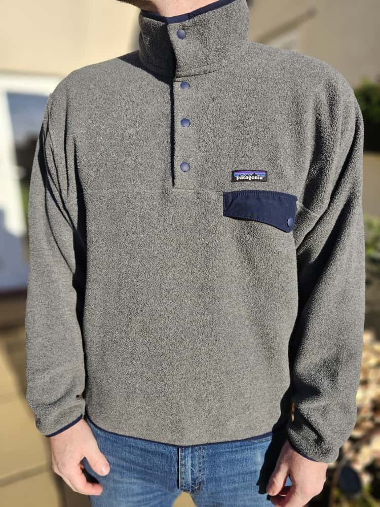 Patagonia Mens Synchilla Pullover Snap Button Fleece Jumper - M/Medium