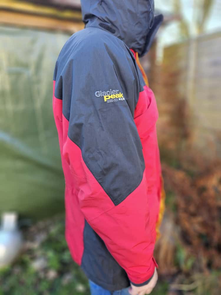 Berghaus Mens Glacier Peak Gore-Tex XCR Full Zip Hooded Jacket/Coat - L/Large - Red/Black/Yellow