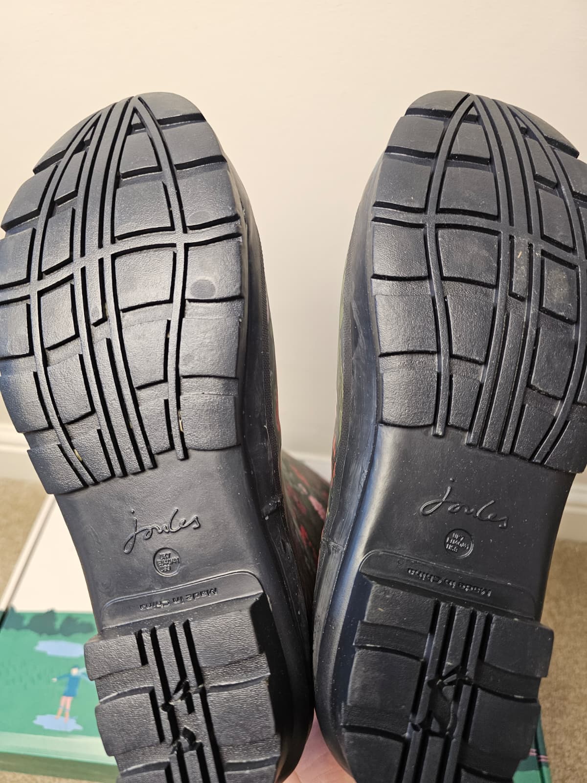 New In Box Joules Field Welly Art Floral Print Wellington Boots - RRP 59.95