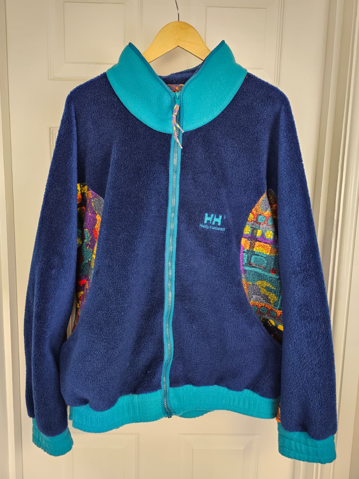 Helly Hansen Super Funky Full Zip Fleece Jacket - XL/Extra Large - Blue/Multicolour - Unisex