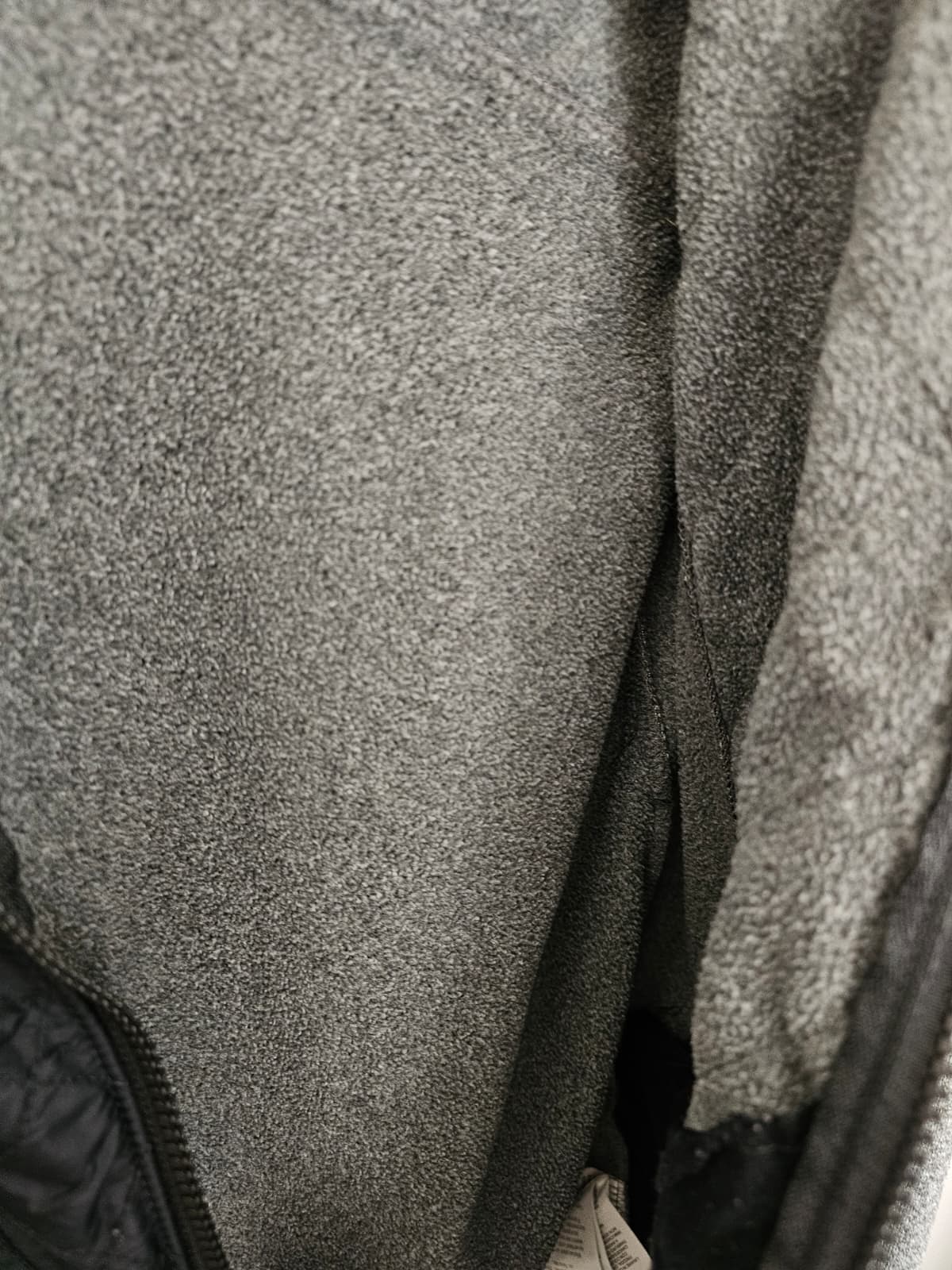 Columbia Womens Full Zip Hybrid Quilted Fleece Hooded Jacket - M/Medium - Grey/Black