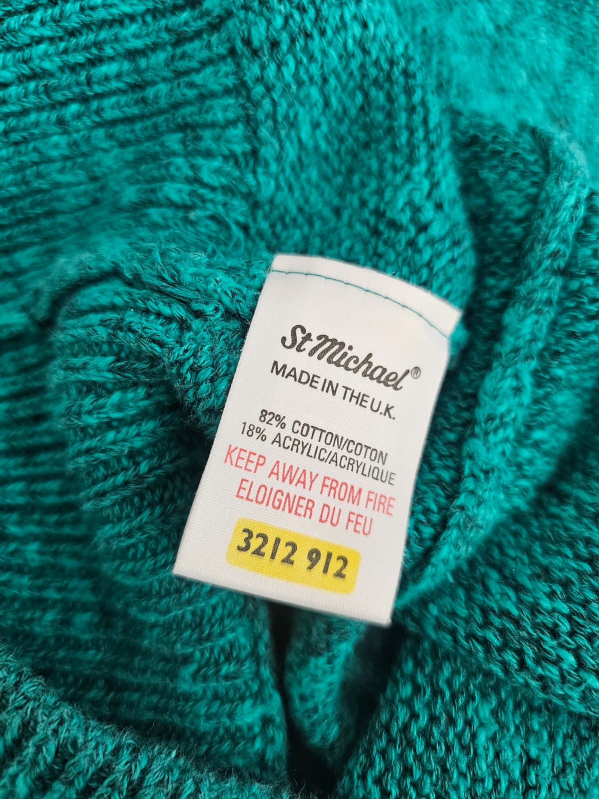 St Michael Vintage Pullover Knitted Jumper/Sweatshirt - 40/Large - Green