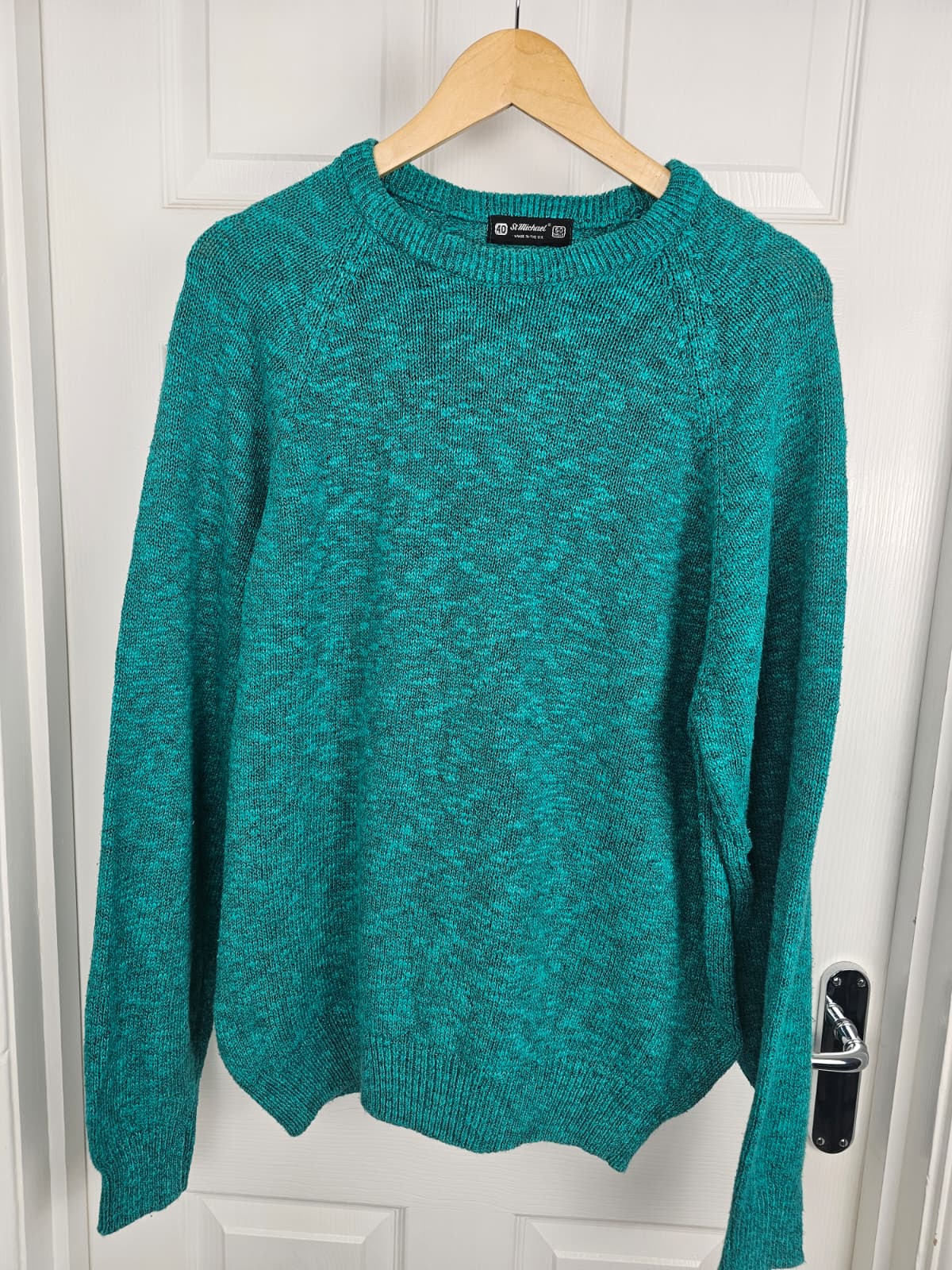St Michael Vintage Pullover Knitted Jumper/Sweatshirt - 40/Large - Green