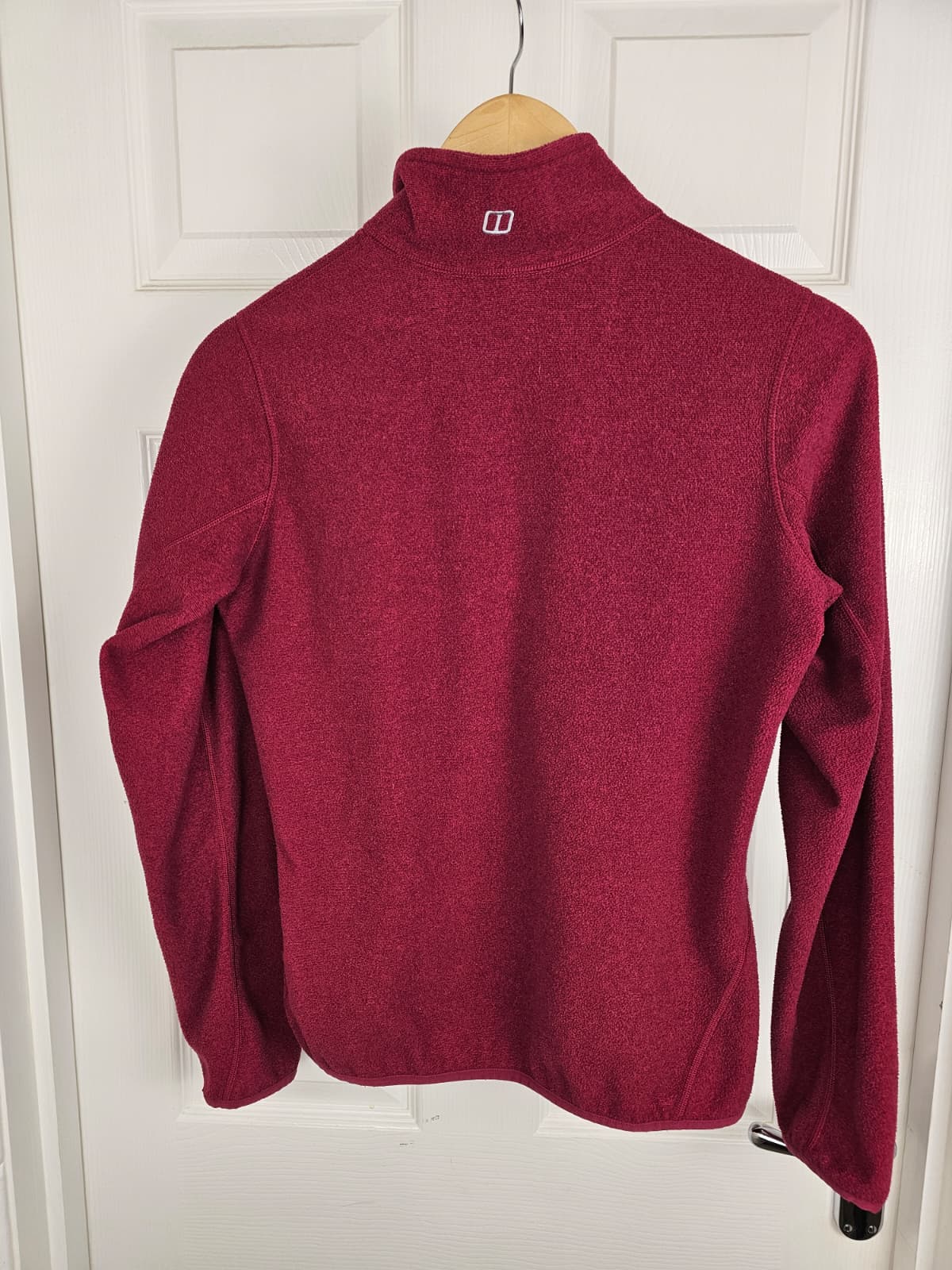 Berghaus Womens 1/2 Zip Pullover Fleece Jumper - UK 10 - Deep Red/Burgundy