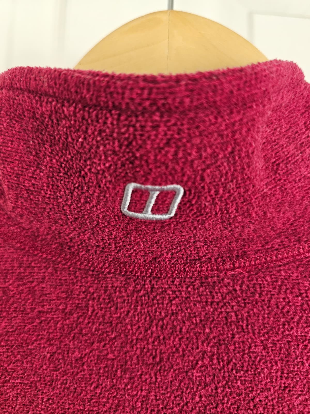 Berghaus Womens 1/2 Zip Pullover Fleece Jumper - UK 10 - Deep Red/Burgundy