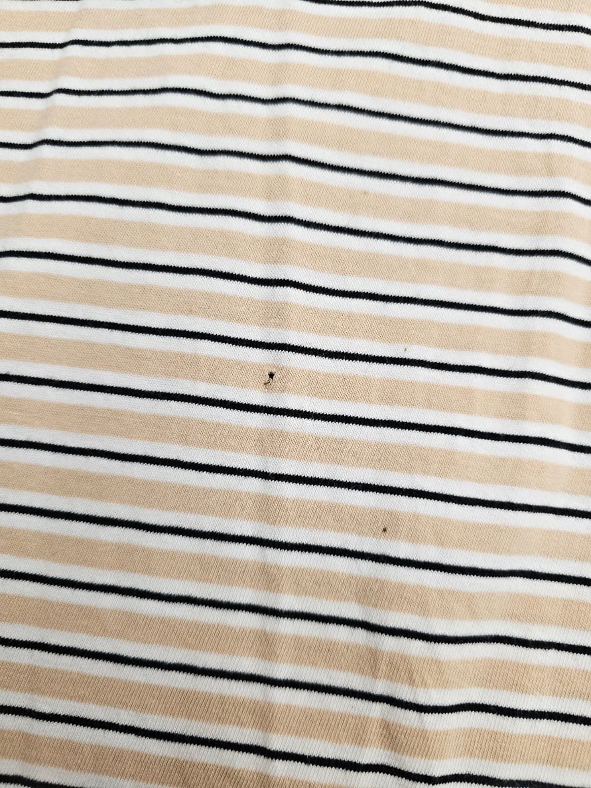 Levi's Womens Embroidered Striped Jersey Dress - M/Medium - Beige/Black