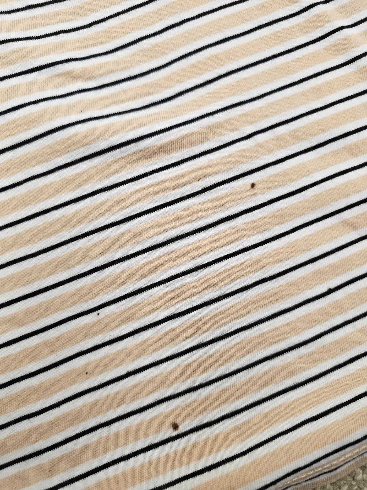 Levi's Womens Embroidered Striped Jersey Dress - M/Medium - Beige/Black