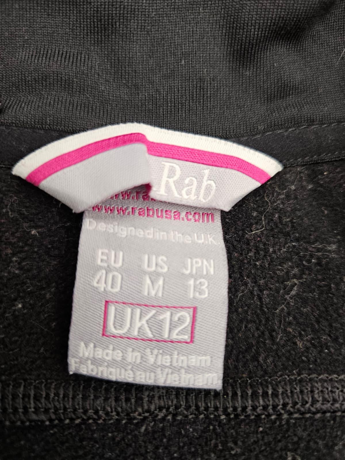 Rab Womens Polartec Power Stretch 1/2 Zip Pullover Fleece Mid Layer Activewear Jumper - 12 - Black