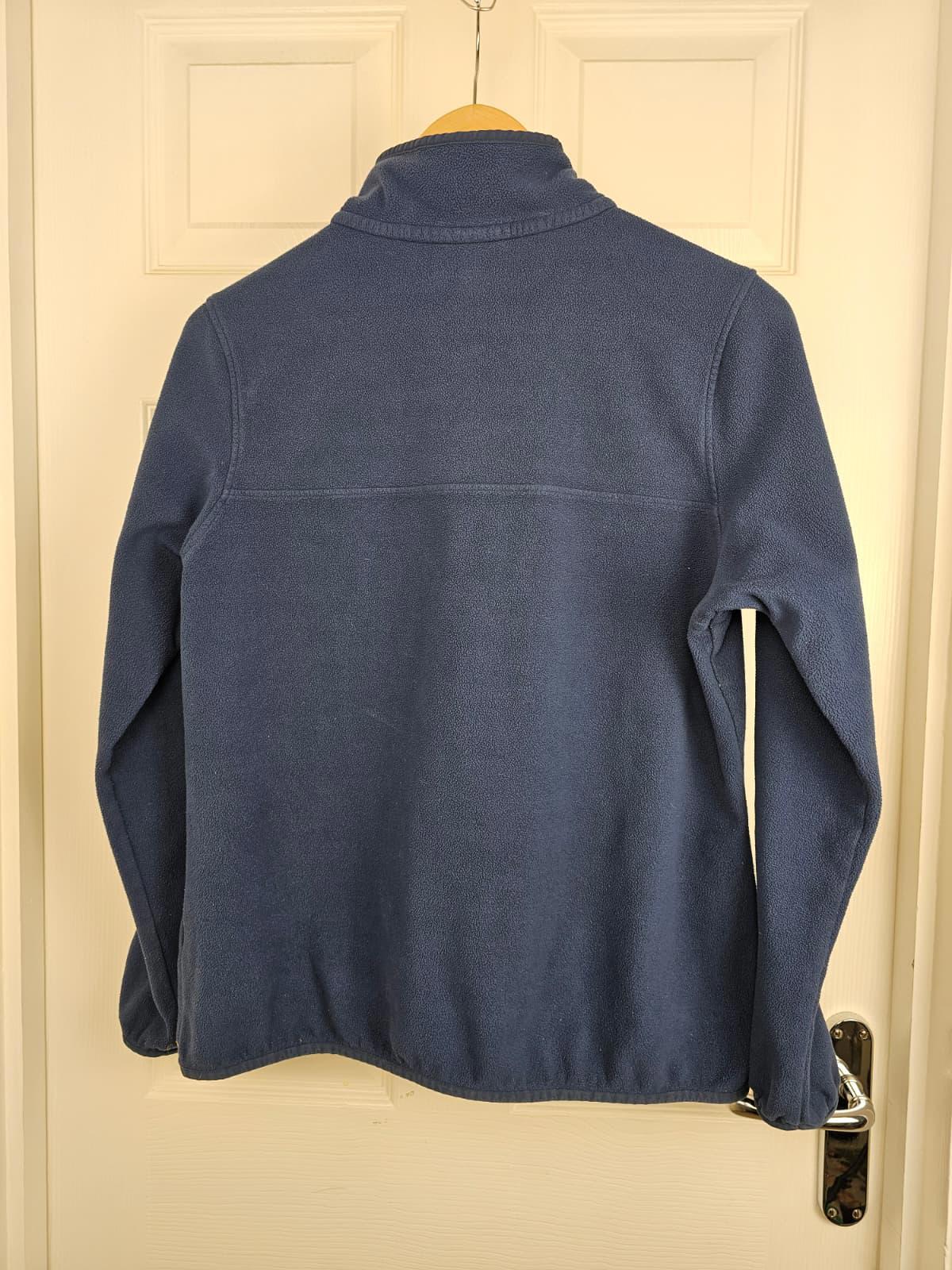 Patagonia Womens Snap Button Pullover Fleece Jumper - L/Large - Navy