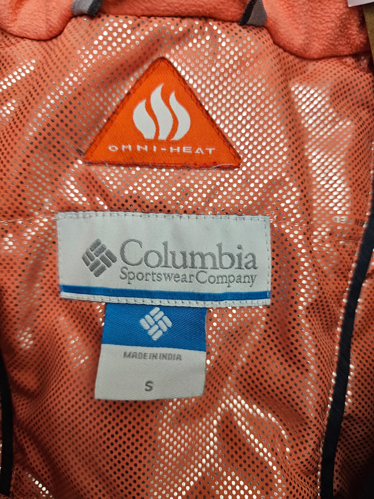 Columbia Womens Omni-Heat Full Zip Hooded Ski/Snowboarding Jacket - S/Small - Navy/Pink