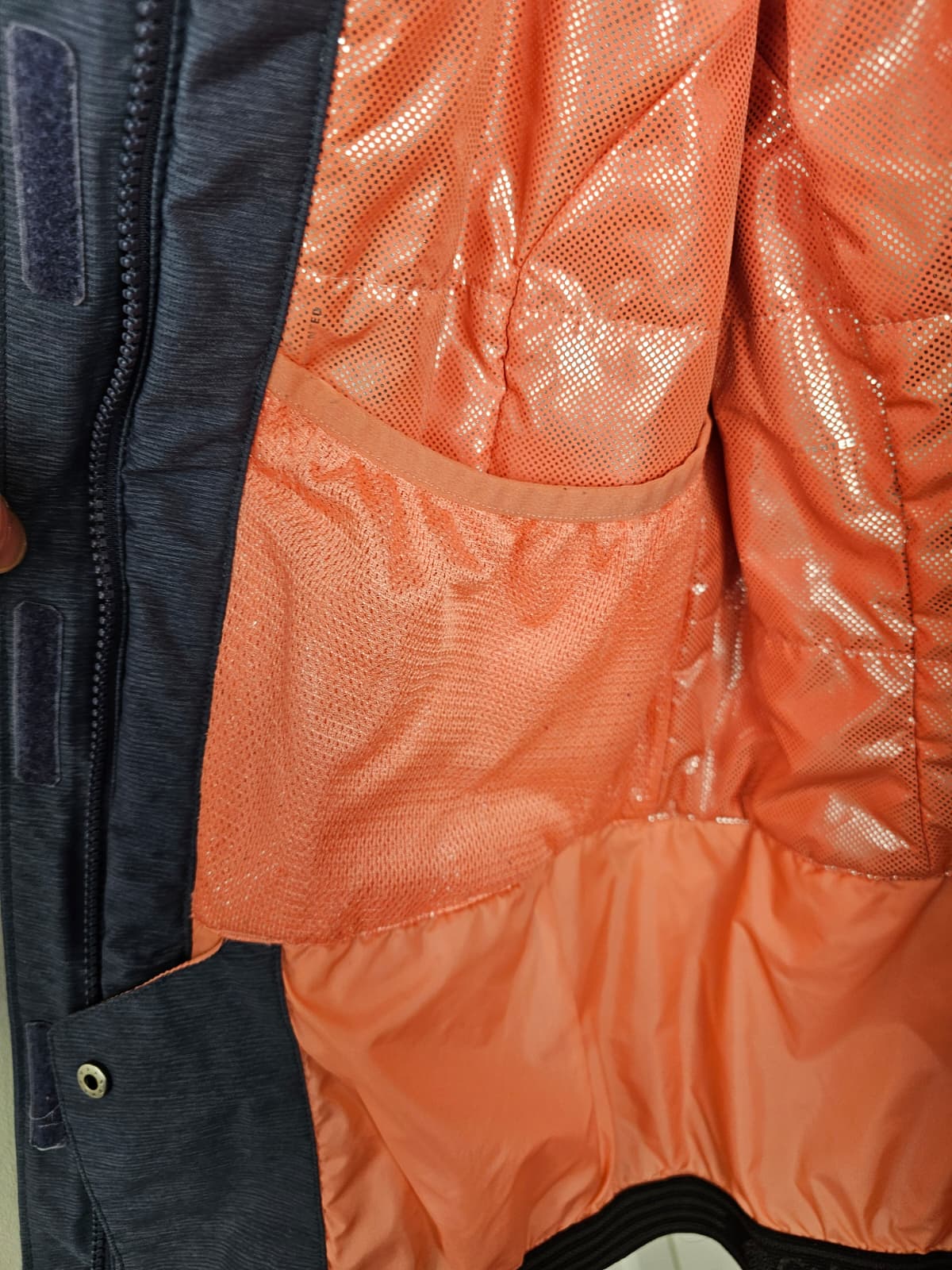 Columbia Womens Omni-Heat Full Zip Hooded Ski/Snowboarding Jacket - S/Small - Navy/Pink