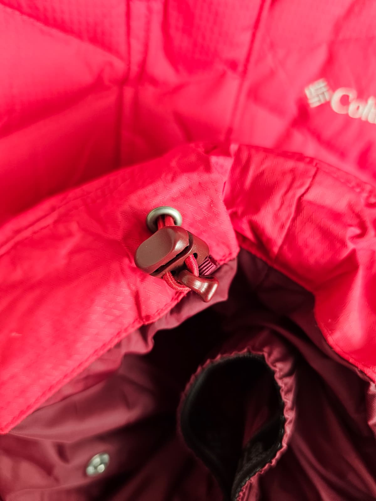 Columbia Omni-Heat Down Full Zip Hooded Ski/Snowboard Winter Jacket/Coat - L/Large - Red