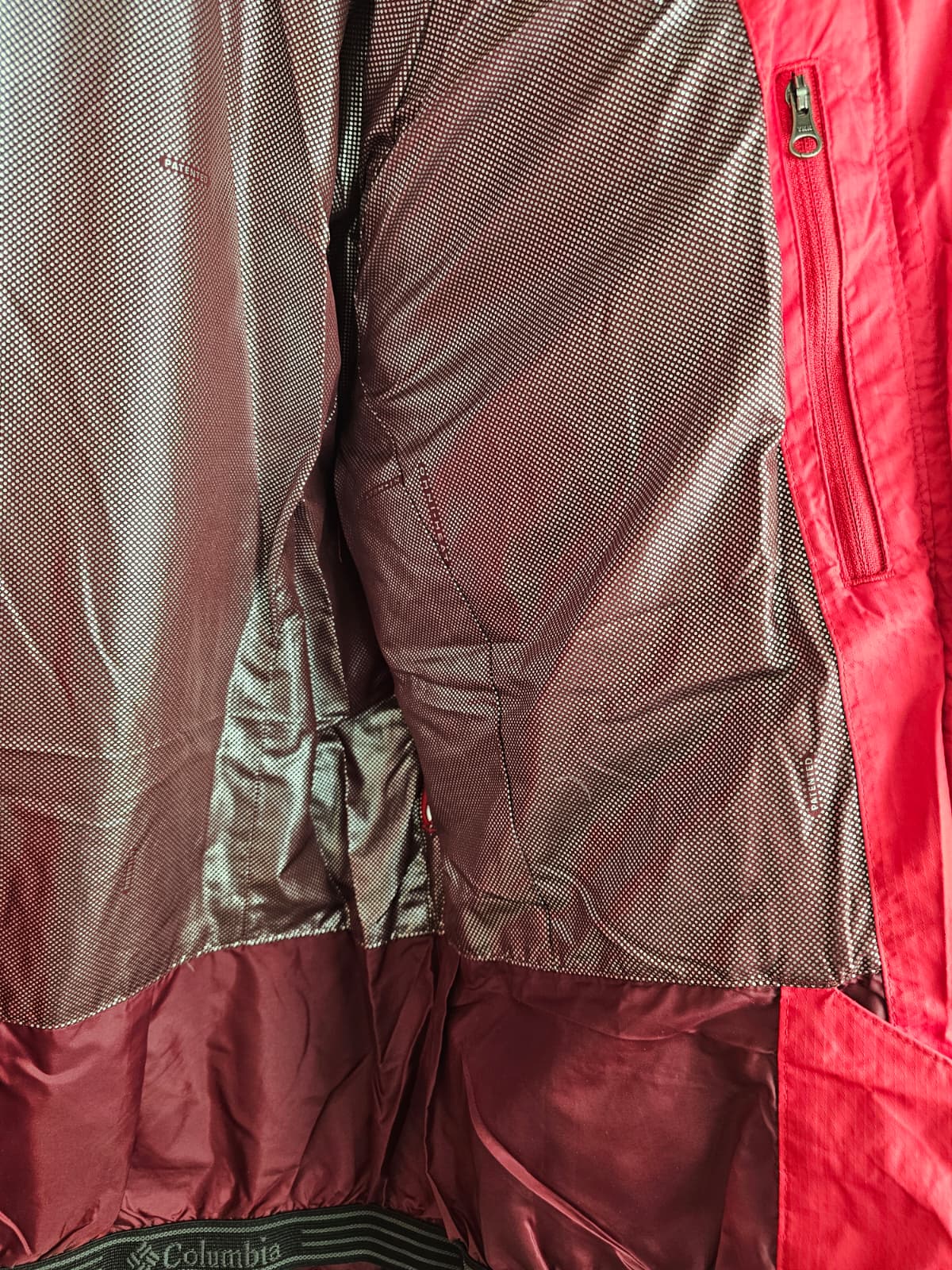 Columbia Omni-Heat Down Full Zip Hooded Ski/Snowboard Winter Jacket/Coat - L/Large - Red