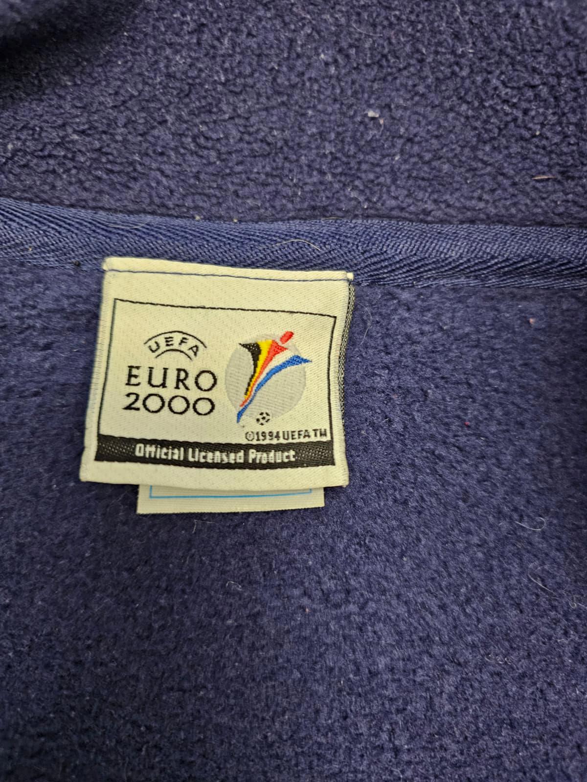 Vintage UEFA Euro 2000 Y2K Football 1/2 Zip Fleece Jumper - XL/Extra Large