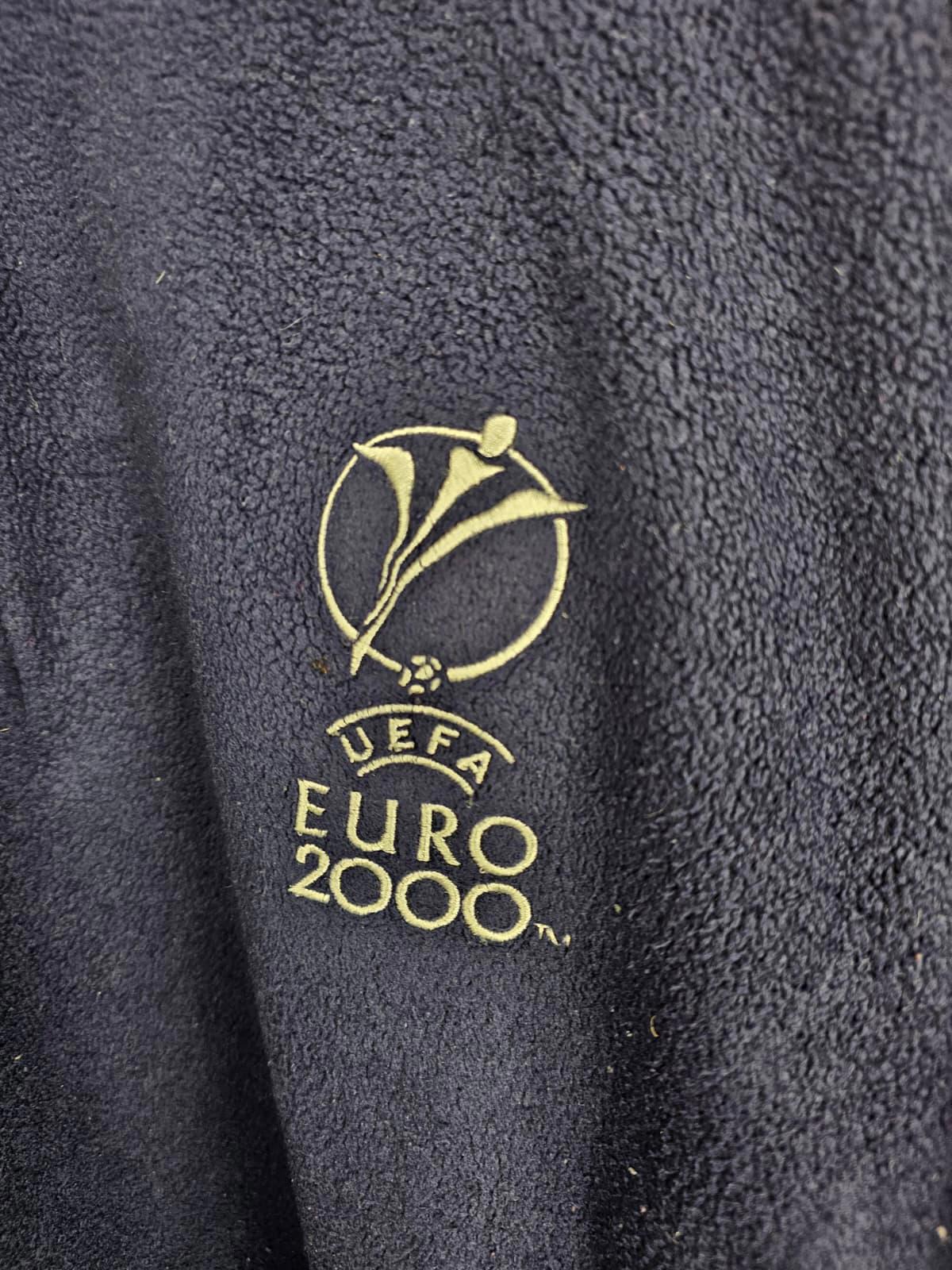 Vintage UEFA Euro 2000 Y2K Football 1/2 Zip Fleece Jumper - XL/Extra Large