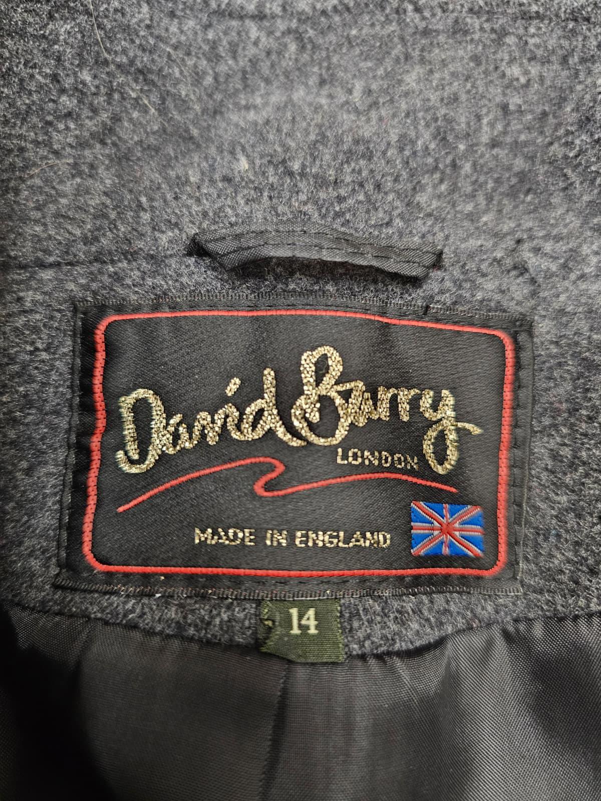 David Barry Exquisite Wool & Cashmere Button Up Smart Casual Jacket/Coat - UK 14
