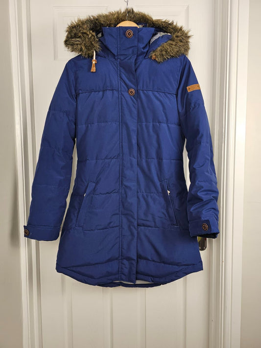 Roxy Women's Full Zip Hooded Winter Warm Parka Jacket/Coat - S/Small - Blue