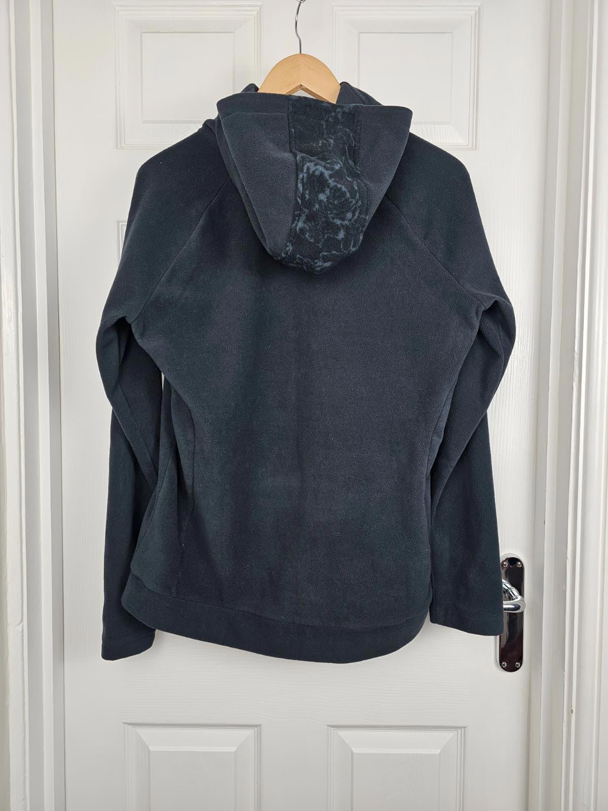 Columbia Womens Pullover Fleece Hoodie Jumper - XL/Extra Large - Black/Grey