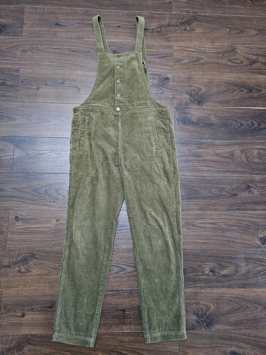 Passenger Womens Corduroy Dungarees - Extra Small / L - Dark Green
