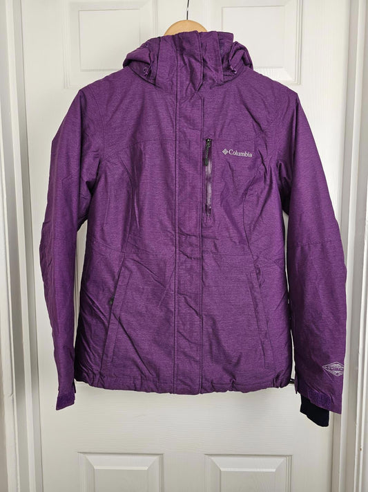Columbia Womens Reflective Lined Full Zip Hooded Ski/Snowboard Jacket/Coat - S