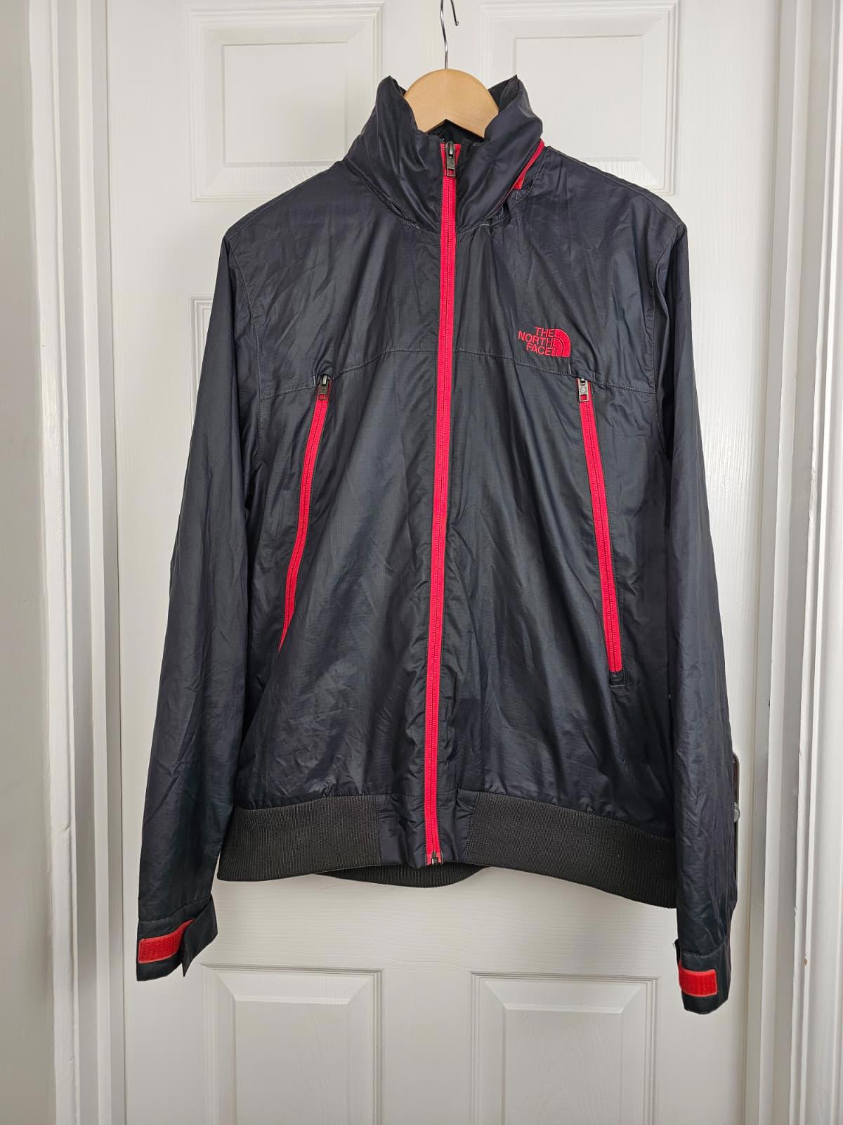 The North Face Mens Full Zip Hooded Windbreaker Water Resistant Jacket - L/Large