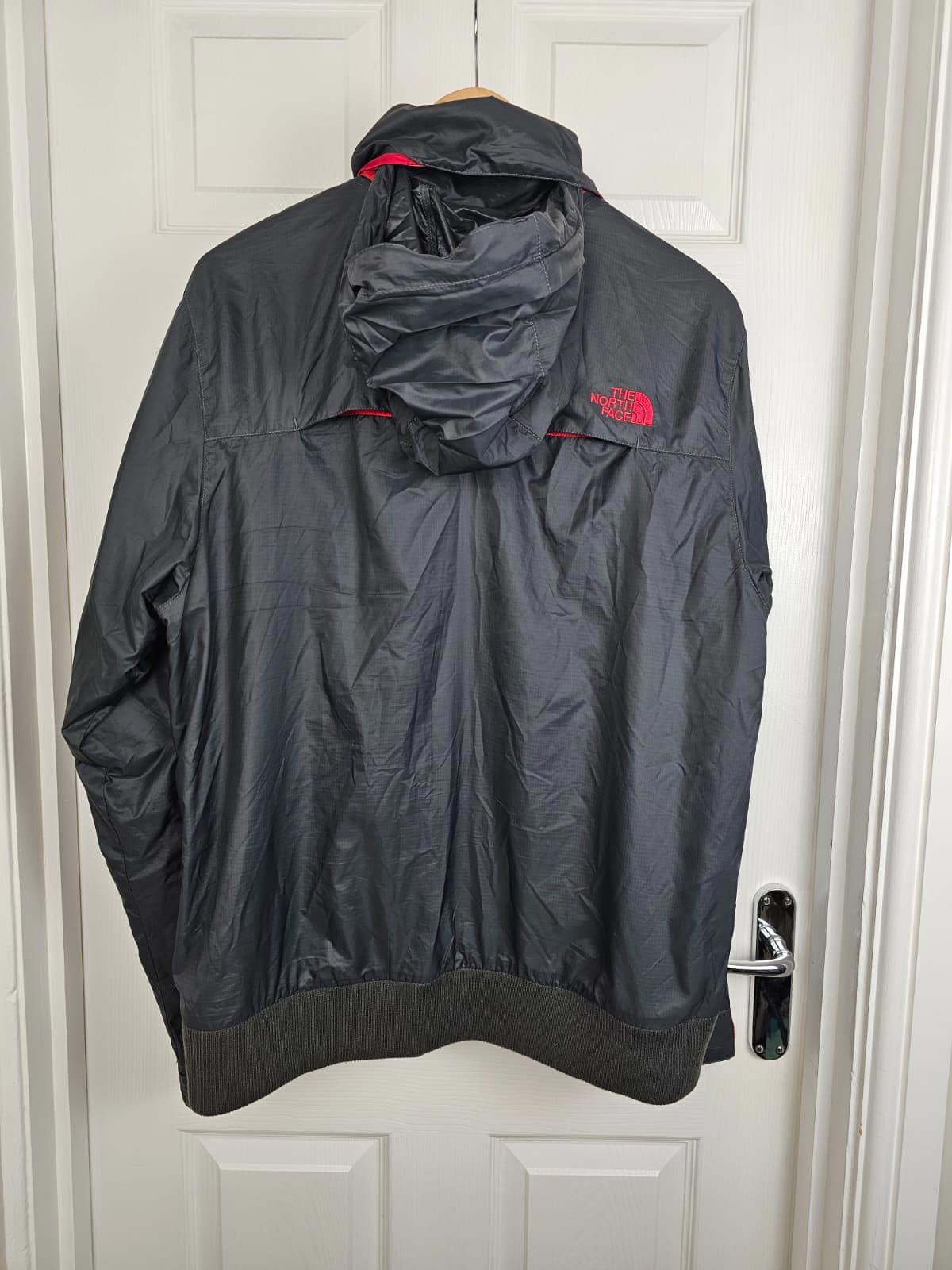 The North Face Mens Full Zip Hooded Windbreaker Water Resistant Jacket - L/Large