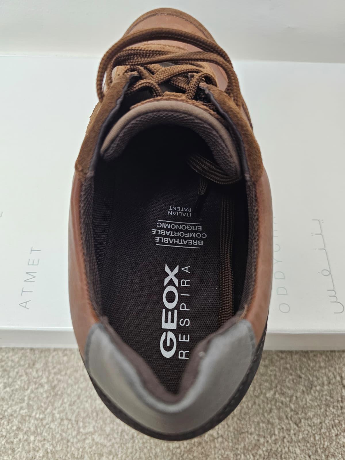 GEOX Mens Respira Leather/Suede Breathable Shoes/Trainers - UK 6.5 - Brown