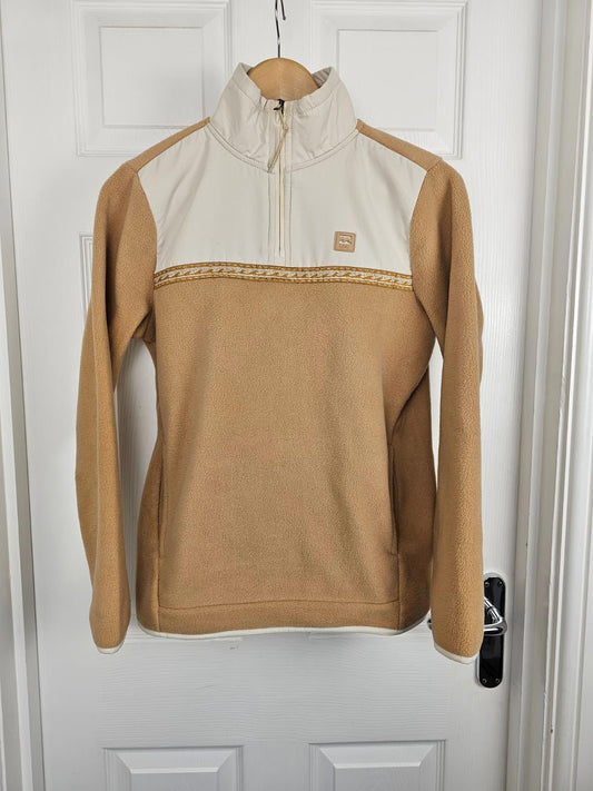 Billabong ADV Womens 1/2 Zip Pullover Fleece Jumper - S/Small - Beige