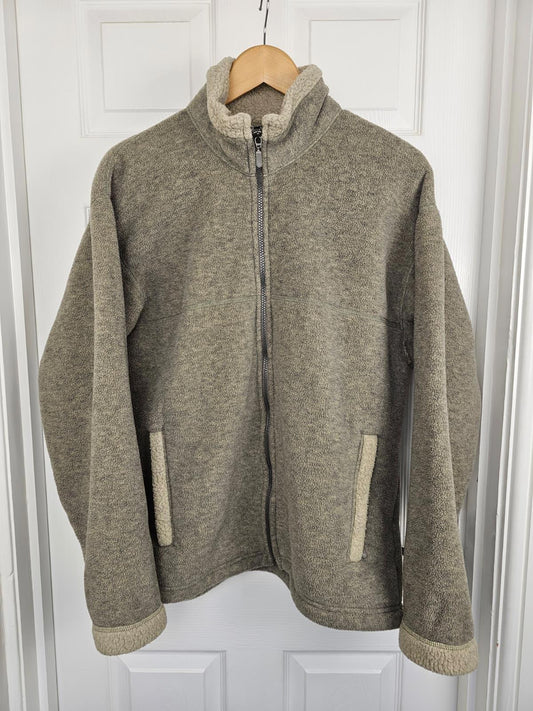 St Michael M&S Vintage Mens Full Zip Thick Sherpa Lined Fleece Jacket - M/Medium