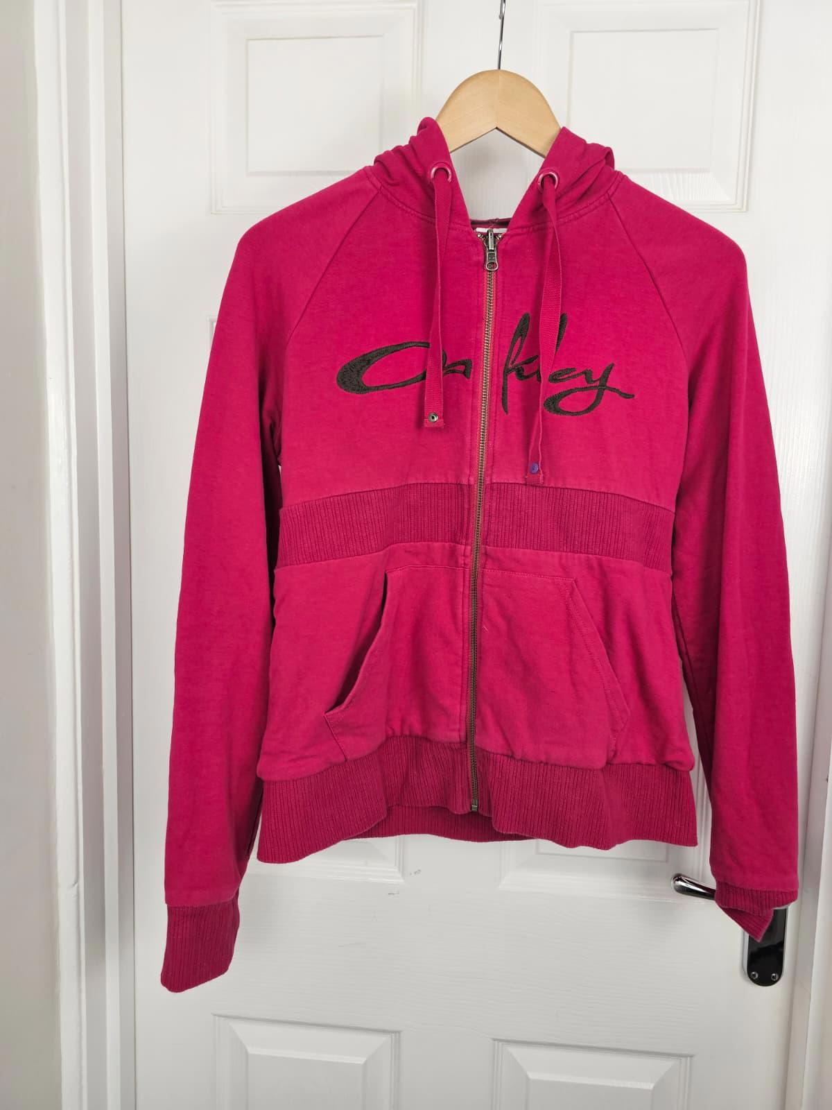 Oakley Womens Y2K 2000s Full Zip Hooded Hoodie Reversible Jacket - M/Medium 10
