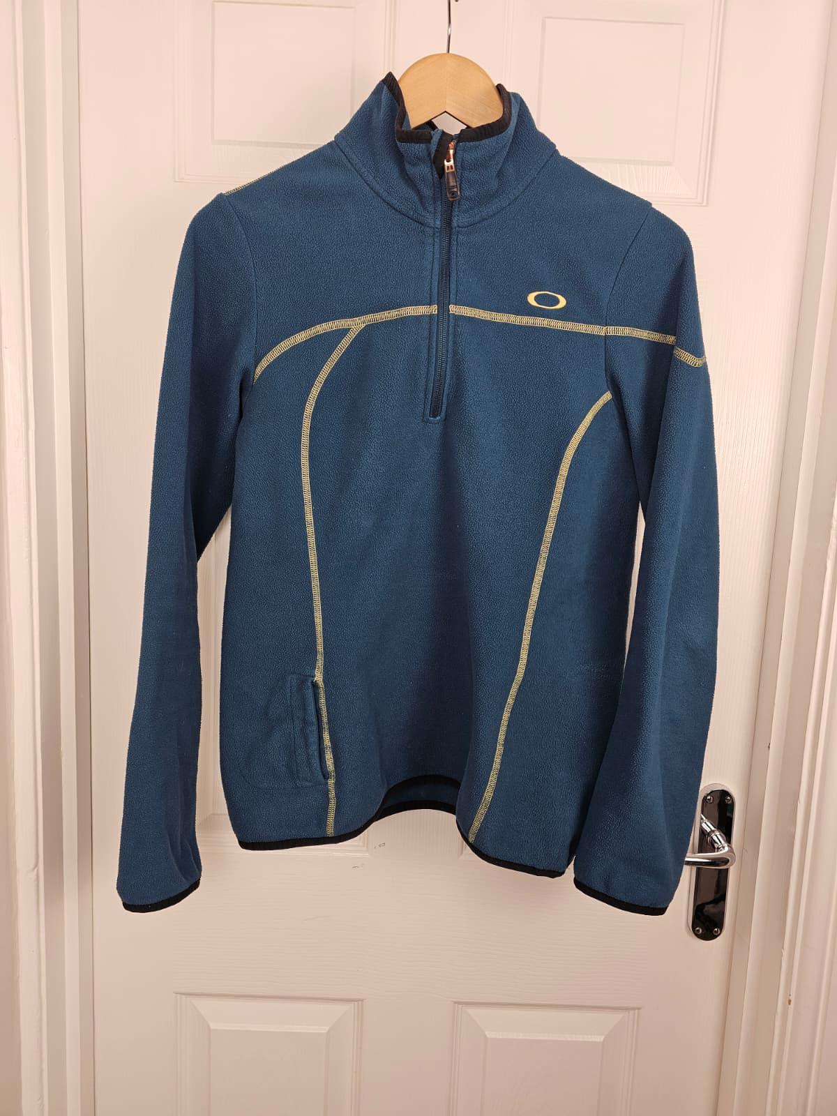 Oakley Womens Y2K 2000s 1/4 Zip Pullover Fleece Jumper - M/Medium 10