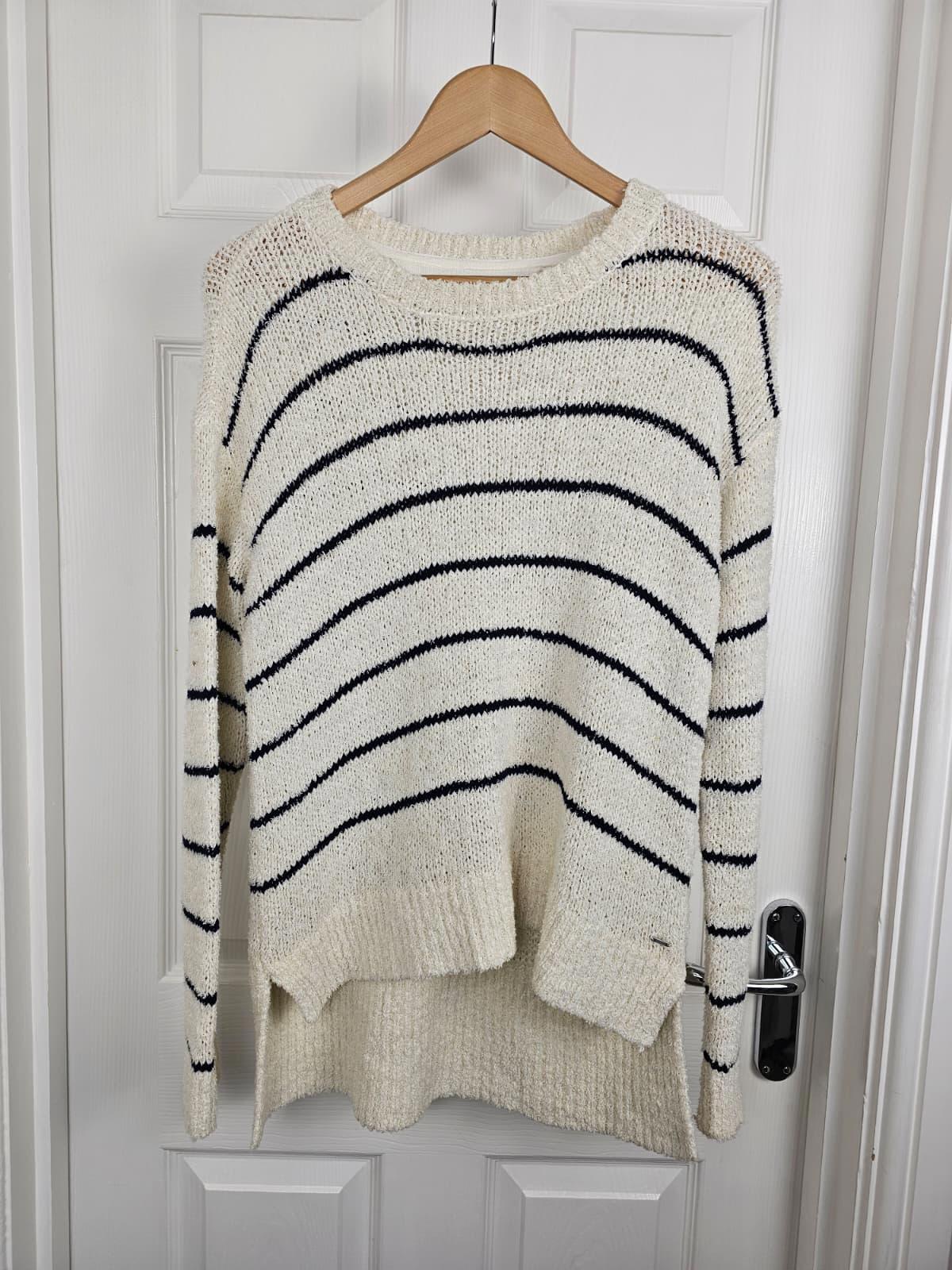Tommy Hilfiger Womens Pullover Knitted Striped Nautical Style Sweater/Jumper - S